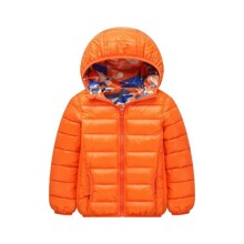 Куртка детская двусторонняя демисезонная Оранжевый камуфляж (код товара: 53254)
