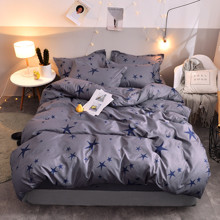 Комплект постельного белья Синие звезды (двуспальный-евро) (код товара: 53333)