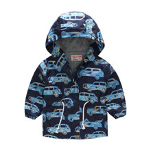 Уцінка (дефекти)! Куртка-вітрівка для хлопчика Машина у пальмах (код товара: 53419)