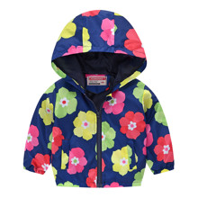 Куртка-ветровка для девочки Разноцветные цветочки оптом (код товара: 53884)