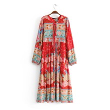 Платье женское в стиле Бохо Colorful flowers оптом (код товара: 54668)