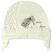 Велюрова шапка для новонародженої дівчинки Caramell (код товара: 5520)