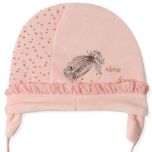 Велюрова шапка для новонародженої дівчинки Caramell (код товара: 5521)