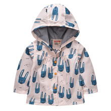 Куртка-ветровка для девочки Заяц с бабочкой оптом (код товара: 55323)