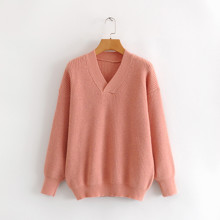 Пуловер женский с v-образным вырезом Warmly (код товара: 55386)