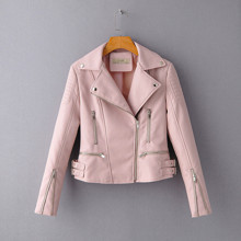 Куртка жіноча зі штучної шкіри Racer, рожевий (код товара: 55530)