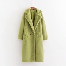 Пальто женское из искусственного меха Style, зеленый оптом (код товара: 55546)