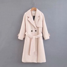 Пальто жіноче довге з поясом Elegant (код товара: 55603)