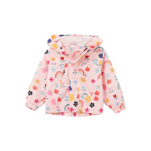 Куртка-вітрівка для дівчинки Flowers and rainbow оптом (код товара: 55793)