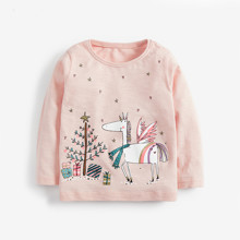Лонгслив для девочки Christmas unicorn (код товара: 55782)
