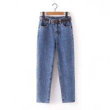 Джинси жіночі mom jeans з поясом Sea оптом (код товара: 55858)