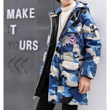 Куртка-парка детская демисезонная Blue camouflage оптом (код товара: 55998)