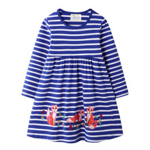 Плаття для дівчинки в смужку синє Foxes (код товара: 55965)