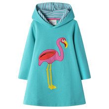 Плаття для дівчинки з капюшоном Pink flamingo оптом (код товара: 55969)