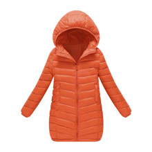 Куртка детская демисезонная удлиненная Sound, оранжевый оптом (код товара: 56050)