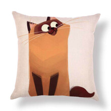 Подушка декоративная Рыжий кот 45 х 45 см оптом (код товара: 56164)
