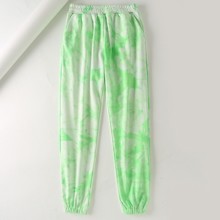 Брюки-джогери жіночі в стилі tie dye Green оптом (код товара: 56727)