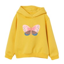 Худи для девочки утепленное желтое Butterfly (код товара: 56885)