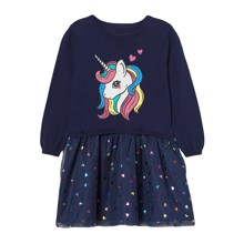 Платье для девочки утепленное Unicorn in love (код товара: 56868)
