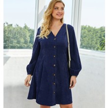 Платье-рубашка женское Pretty, синий оптом (код товара: 56941)