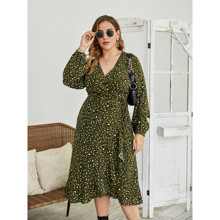 Платье женское с леопардовым принтом Socialite, зеленый (код товара: 56935)
