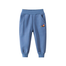 Штаны для мальчика утепленные голубые Маленький экскаватор (код товара: 56983)