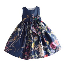 Уценка (дефекты)! Платье для девочки Полевые цветы, синий (код товара: 57006)