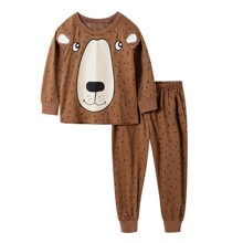 Пижама детская с животным принтом коричневая Brown bear (код товара: 57325)