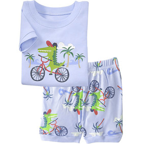 Уценка (дефекты)! Пижама для мальчика Крокодил на велосипеде