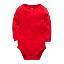 Боди детский с длинным рукавом однотонный красный Red palette оптом (код товара: 57463)