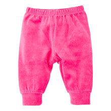 Штаны для девочки велюровые однотонные розовые Малинка оптом (код товара: 57433)