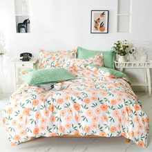 Комплект постельного белья Orange flower (двуспальный-евро) (код товара: 57632)