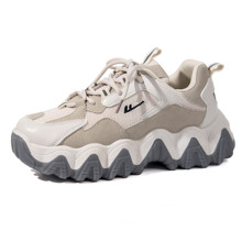 Кроссовки женские dad shoes Gray zigzag оптом (код товара: 57752)