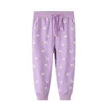 Штаны для девочки с изображением единорога фиолетовые Fairy unicorn оптом (код товара: 57872)