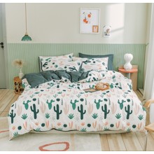 Комплект постельного белья Green cacti (полуторный) (код товара: 57976)