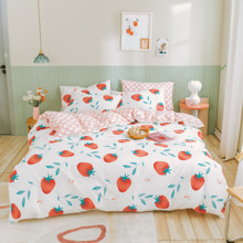 Комплект постельного белья Ripe red strawberry (двуспальный-евро) (код товара: 57980)
