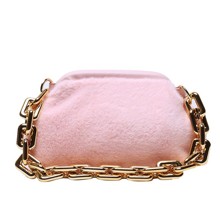 Сумка жіноча pouch Pink fur оптом (код товара: 58176)