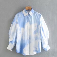 Рубашка женская с абстрактным принтом Sky (код товара: 58639)