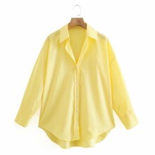 Рубашка женская свободного кроя Yellow оптом (код товара: 58615)