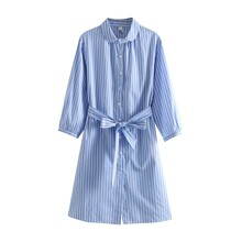 Плаття жіночe на ґудзиках блакитне Airy оптом (код товара: 59060)