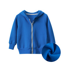Кофта детская утепленная с капюшоном синяя Heat оптом (код товара: 59184)