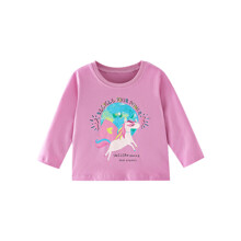 Лонгслів для дівчинки з малюнком єдиноріг фіолетовий Unicorn rescue (код товара: 59190)