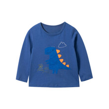 Лонгслів для хлопчика з малюнком динозавра синій Raptor оптом (код товара: 59216)