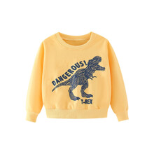 Світшот для хлопчика з малюнком динозавра жовтий Dangerous оптом (код товара: 59225)