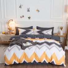 Комплект постельного белья с геометрическим принтом Lines (двуспальный-евро) оптом (код товара: 59384)