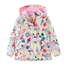 Куртка для девочки демисезонная с капюшоном и флисовой подкладкой белая Весна (код товара: 59308)