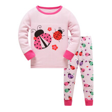 Пижама для девочки с длинным рукавом принтом божья коровка розовая Bugs (код товара: 59408)