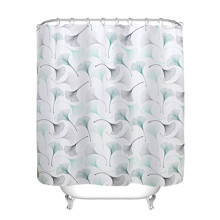 Штора для ванной с растительным принтом белая Petals 180 х 180 см (код товара: 59447)
