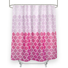 Штора для ванної з геометричним принтом рожева Gradient 180 х 180 см (код товара: 59416)