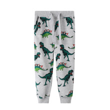 Штаны для мальчика с изображением динозавров серые Green dinosaurs оптом (код товара: 59556)